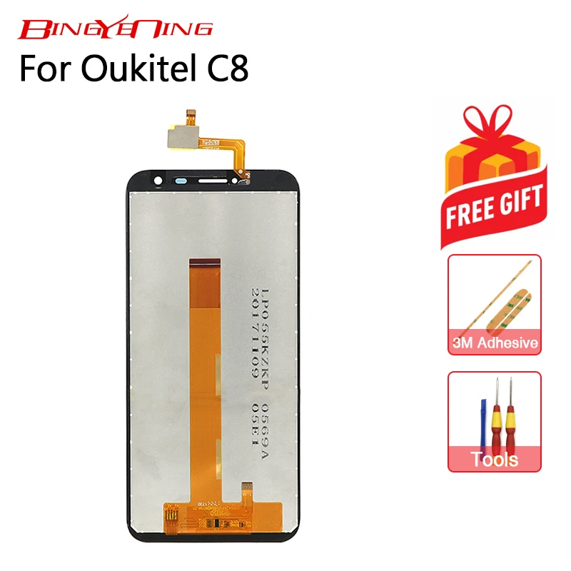 ЖК дисплей BINGYENING для телефона Oukitel C8/C8 4G/C8 3G Android 7 0 кодирующий преобразователь