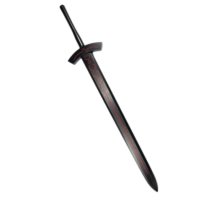 Меч Fate Stay Night, меч Arthur Pendragon, черный, белый, Excalibur, стальной, для косплея, опора, деревянное оружие, 114 см