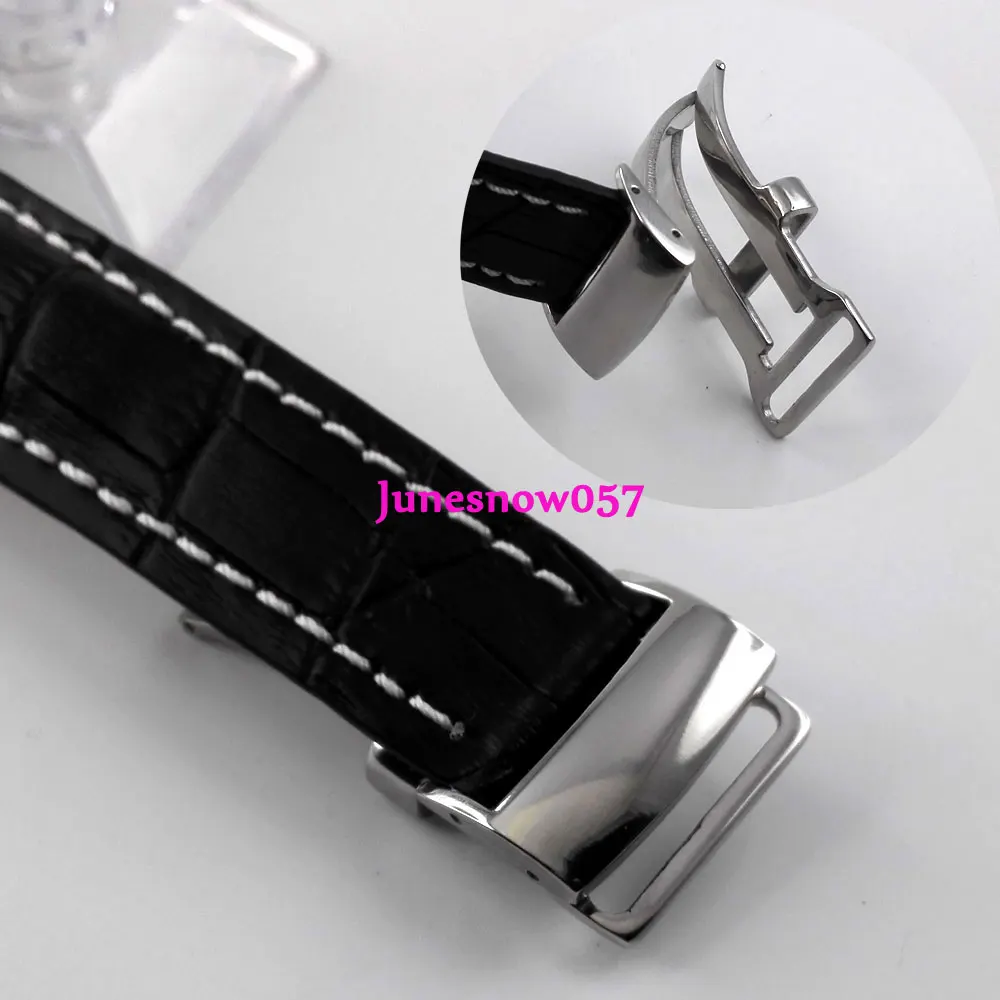 Автоматические Мужские часы Bliger 46 мм с поливиниловым покрытием белый и синий