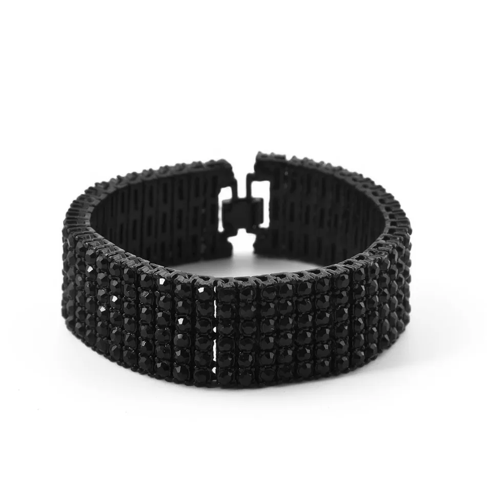 Браслет UWIN в стиле хип-хоп мужской Ювелирное Украшение на запястье 6 рядов цвета