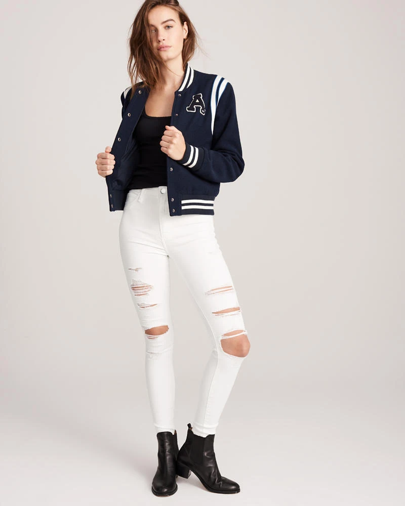 BUMPERCROP белые отверстия карандаш сковородки женские джинсы плюс размер