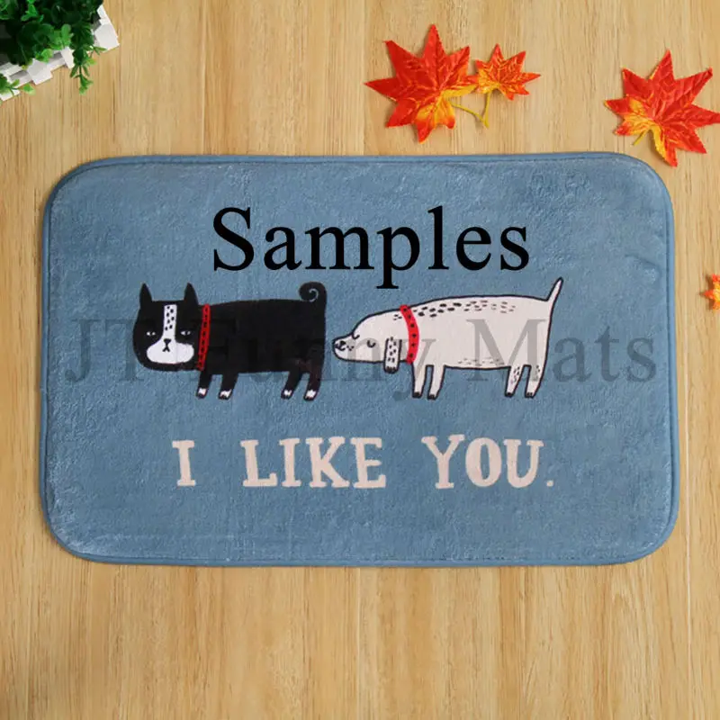 Домашний Декоративный Придверный коврик милые иллюстрации для еды дверной дома