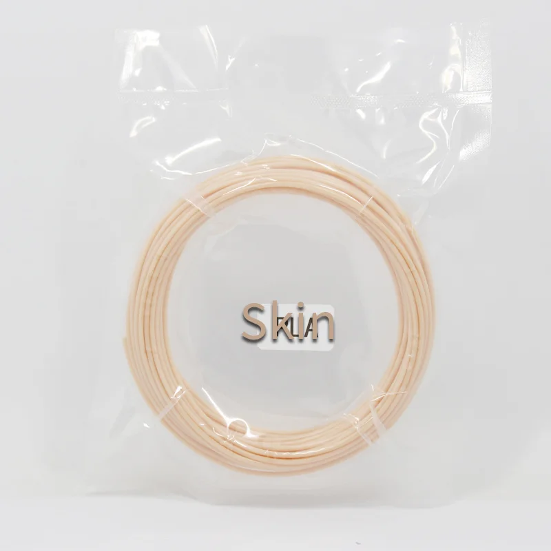 skin 10 метров PLA 1,75 мм нити печатные материалы пластик для 3d принтера Ручка нити заправки 3D печать волочение нити - Цвет: skin