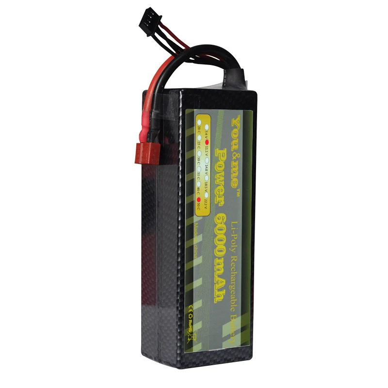 Жесткий чехол YouMe Lipo 3 S батарея 11 1 V 6000 mah 50C W tсоединитель ремень AB Пряжка для RC Traxxas