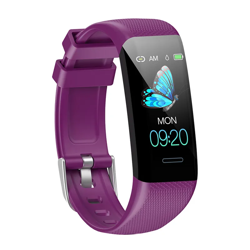 purple C20 Мужские и женские Смарт-часы C20 смарт-браслет спортивные кровяные Oxgen умные часы для samsung huawei iPhone Фитнес-трекер часы - Цвет: purple C20
