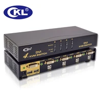ckl free shipping black metal usb dvi kvm switch 4 port support audio auto scan keyboard video mouse switcher 1080p ckl 94d