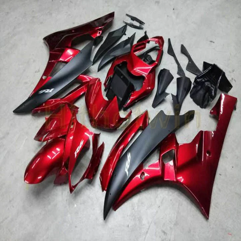 

Custom motorcycle panels for YZF-R6 06 07 YZF R6 2006 2007 ABS plastic motor Fairing kit red Injection mold