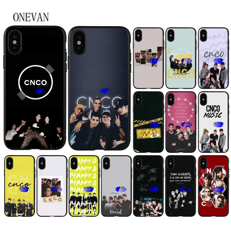 Музыкальный CNCO черный мягкий чехол для телефона iPhone 7 8 6 6S Plus X XS MAX 5 5S SE XR |