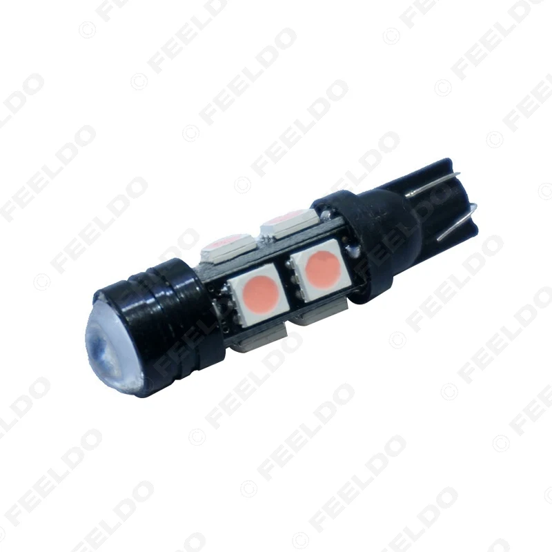 FEELDO 50 шт. T10 8SMD + 1 5 Вт светодиодные линзы W5W Светодиодная индикация высокой