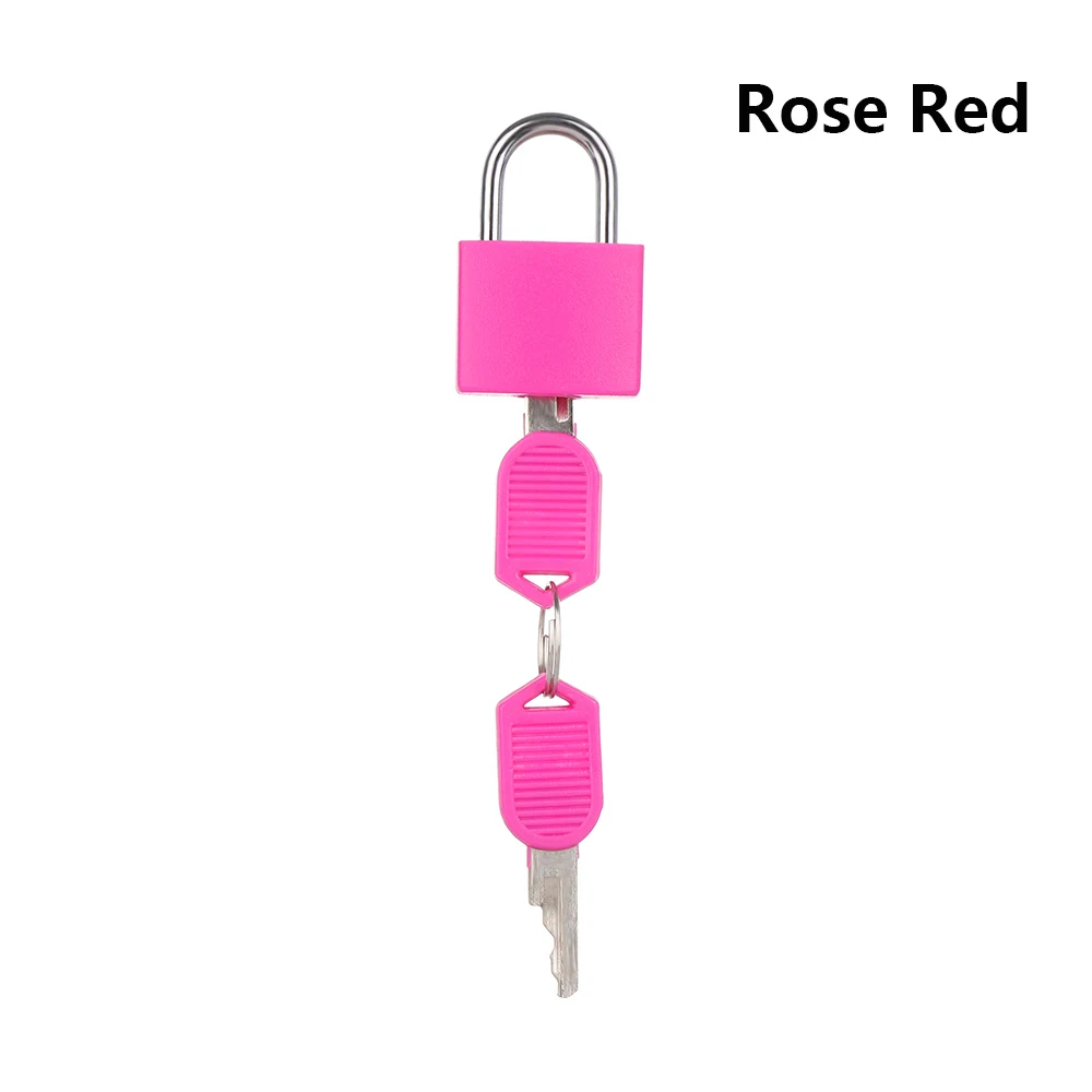 rose red 1 шт. маленький мини Сильный стальной замок с 2 клавишами шкафчик чехол для путешествий маленький чемодан замок поставка Красочный мини-подарок на открытом воздухе - Цвет: rose red