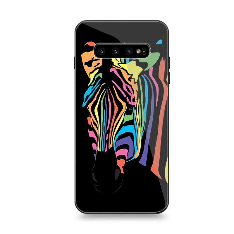 Чехол для телефона стекло Samsung A40 A50 A10 A20 A30 A60 A70 S10 S7 Edge S8 S9 Plus Note 8 9 чехол черная