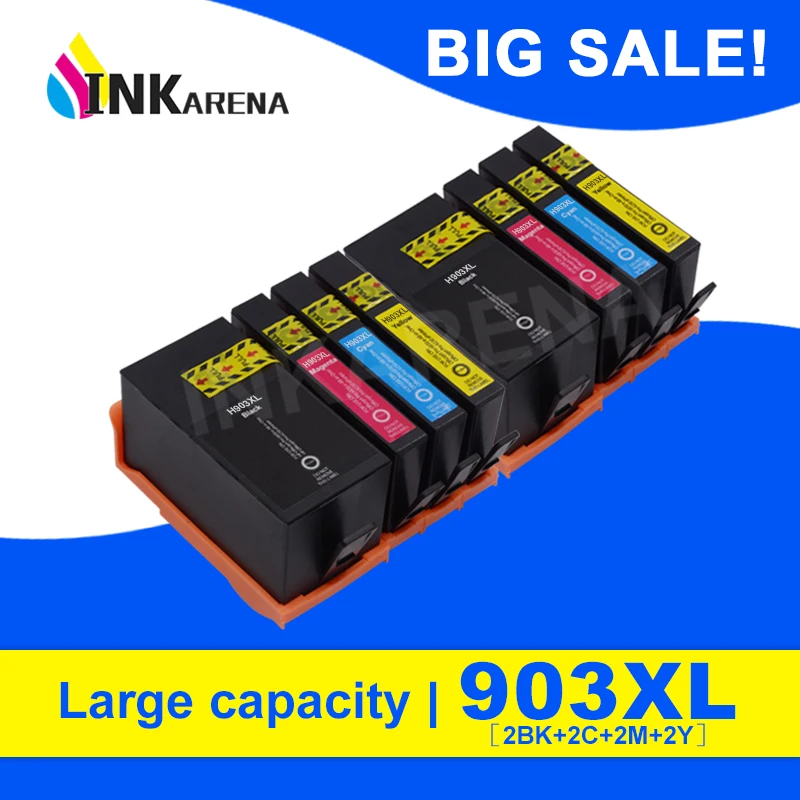 Фотопринтер INKARENA Color Full чернильные картриджи для HP 903 903XL 907 BK C M Y Officejet Pro 6950 6960 6962 6963