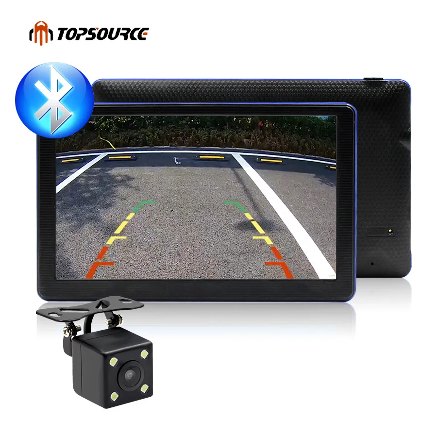 TOPSOURCE 7 дюймов Автомобильный gps навигатор емкостный экран FM Встроенный 8 Гб карта для Европы/США+ Канада грузовик gps навигатор C6