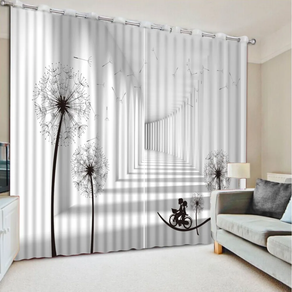 Модные 3d занавески для окна гостиной стереоскопическая модель дома | Дом и сад