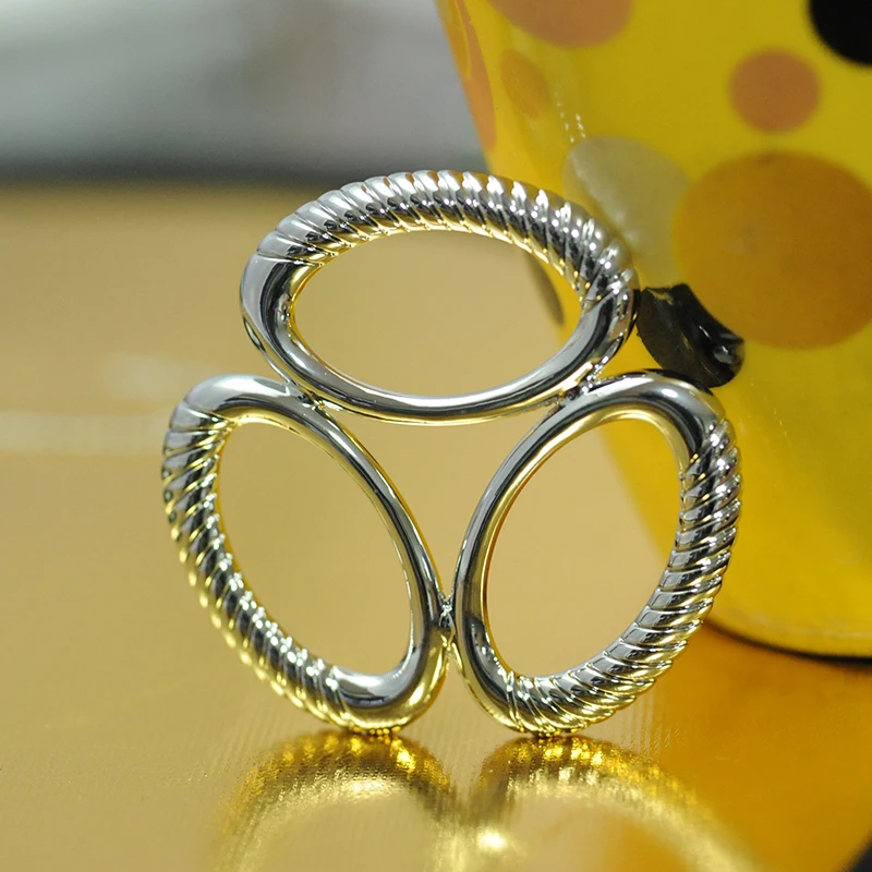 Высококачественные овальные шелковые шарфы с тремя кольцами оптовая продажа