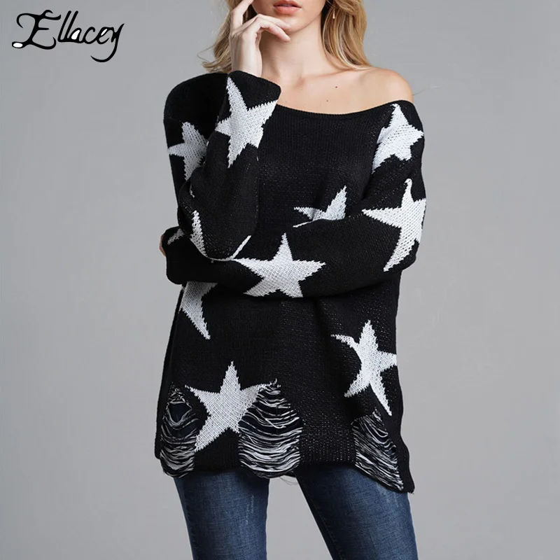 Свитер Ellacey Женский вязаный с длинным рукавом | Женская одежда