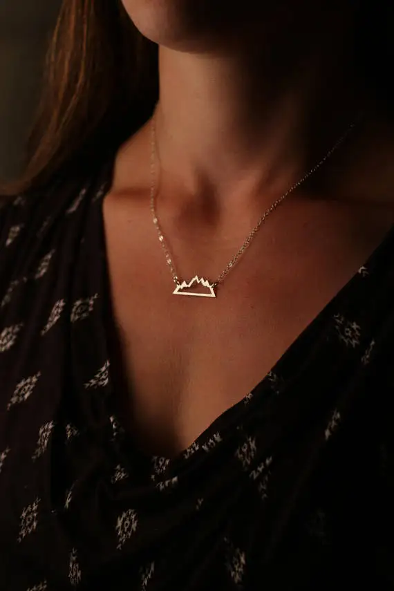 3 Colors Stainless Steel Mountain Pendant Necklace Claming Biking Outdoor Hike Jewelry clamber Gift YLQ0678 | Украшения и