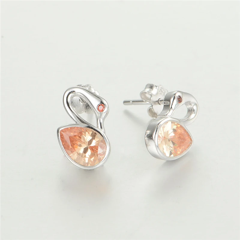 Подлинная Стерлингового Серебра 925 Серьги Стержня Для Женщин Старинные Моды Cryatsl