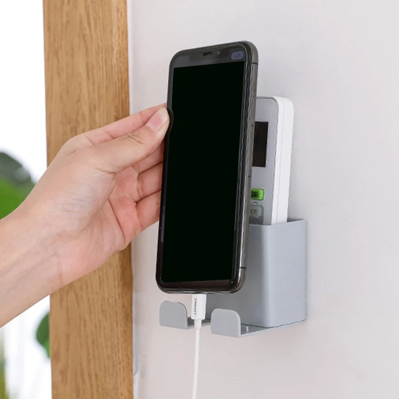 Creative Wall Storage Rack Smartphone Wall Holder Remote Control Shelves for Wall Cellphone Shelf Organizer Portable Home Tools