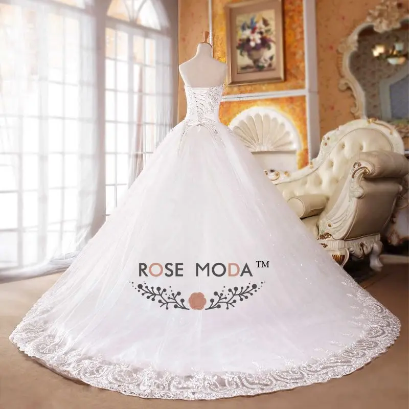 Кружевное Свадебное платье без бретелек с аппликацией ТРАПЕЦИЕВИДНОЕ