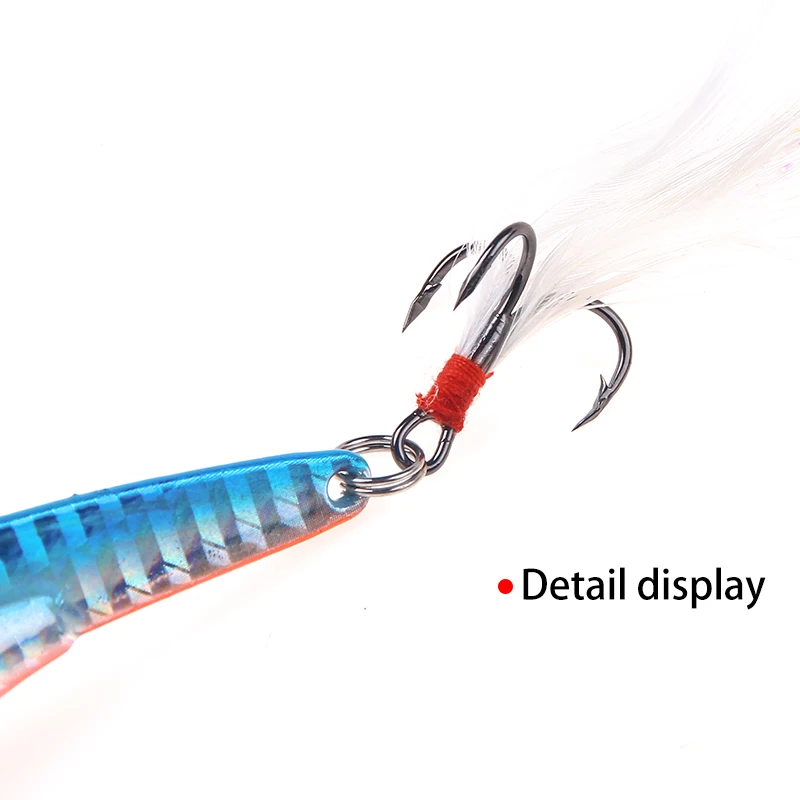 YTQHXY VIB Fishing Lure Hard Bait 65mm 75mm 13g 18g 25g 30g Feather Artificial Spoon With 2 Treble Hooks Fish Tackle WQ517 | Спорт и