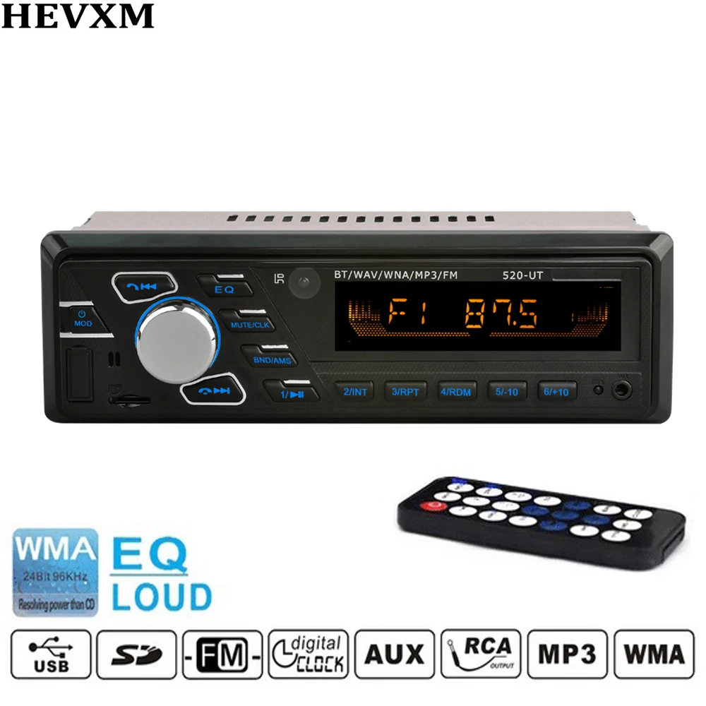 HEVXM 2018 Новинка 12 в автомобильный Радио MP3 аудио плеер Bluetooth AUX USB SD MMC стерео FM Авто