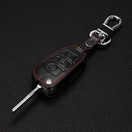Новые стайлинга автомобилей ключ крышка, пригодный для Audi A3 S3 S4 S5 audi TT TTS Q2 и т. д. кожа с пряжки высокого качества натуральная кожа - Название цвета: A-Style black