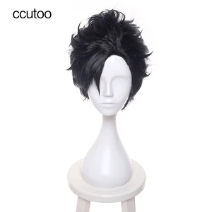 Ccutoo Haikyuu! Парик для косплея Tetsurou Kuroo Tetsuro, короткие синтетические волосы в черном стиле, термостойкие, для костюма