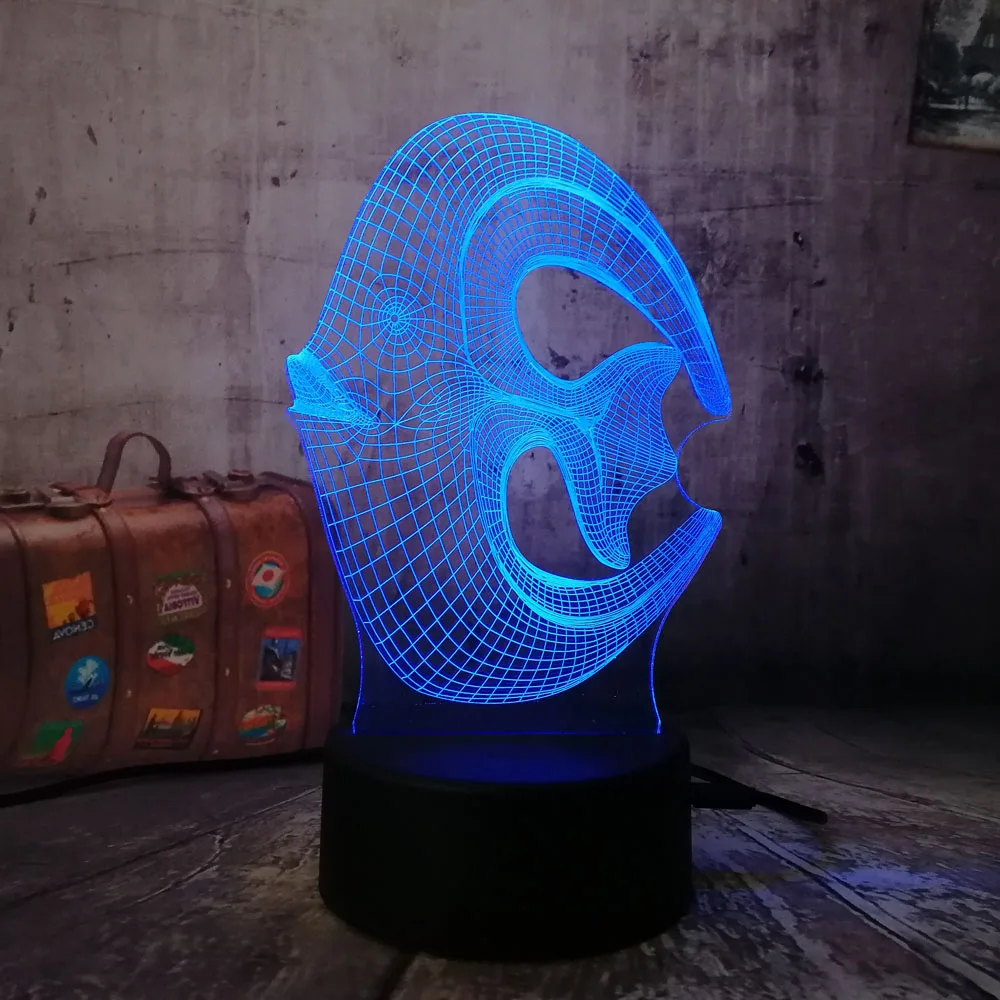 3D Коралловая рыба ночник светодиодный спальный настольный ночник спальня гостиная/офис светодиодный Настольный светильник Детский Рождественский Новогодний подарок