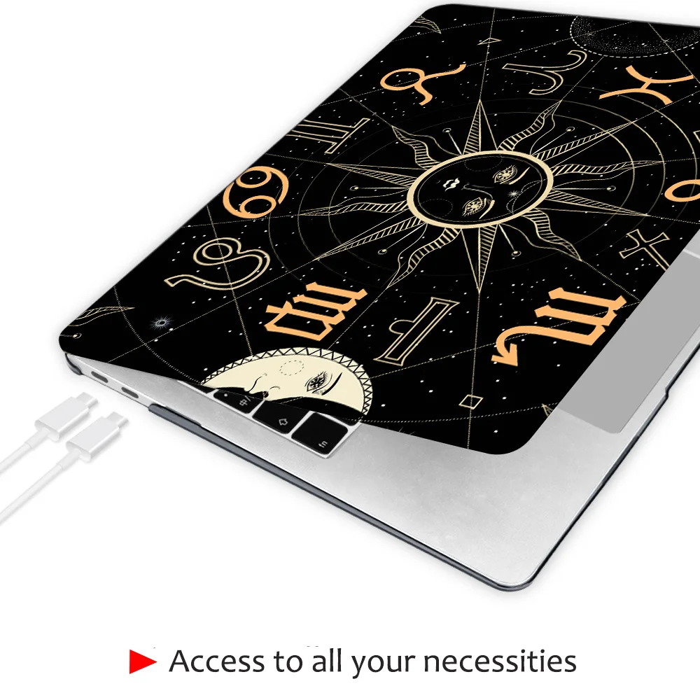 Чехол Sun Moon для MacBook Air Pro Retina жесткий пластиковый чехол с принтом 11 12 13 15 16 дюймов