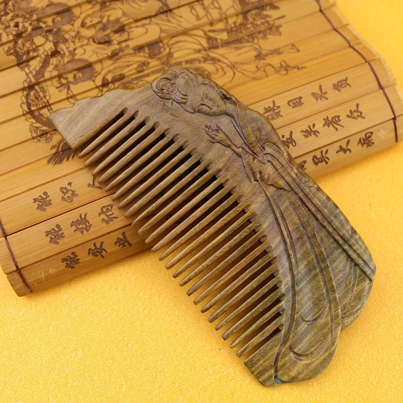 Новинка 2019 натуральная щетка для волос уход за волосами ручная работа зеленый