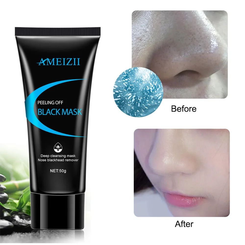 Blue Ameizii отшелушивающая черная маска для удаления черных точек в носу, маски для лица, лечение акне, глубокое очищение черной головы, маски для лица для ухода за кожей - Цвет: Blue