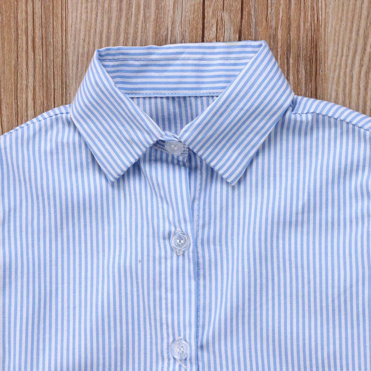 Коллекция 2017 года комплект одежды в клетку полоску для маленьких девочек рубашка