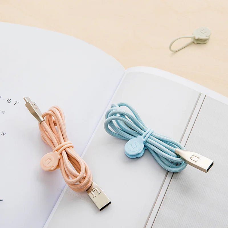 3 шт. xiaomi Многофункциональный магнитный ремешок для хранения Кабельный органайзер 3 разных цвета Простой силиконовый кабель для еды умный дом