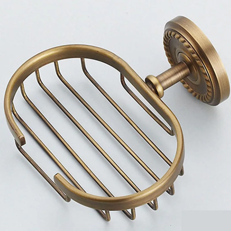 2017 NEW Antique Brass Wall Mounted Soap Dish Holder Flower Carved Basket European Retro Bathroom Accessories | Обустройство дома