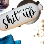 Кухня смеситель наклейка смешной декор, выпечки виниловые Стикеры для миксер украшения