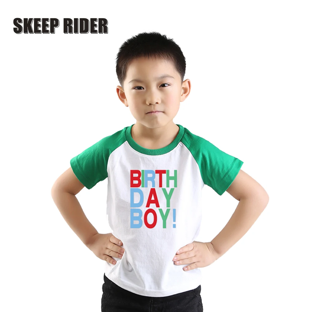 Детская футболка с буквами на день рождения футболки для маленьких мальчиков