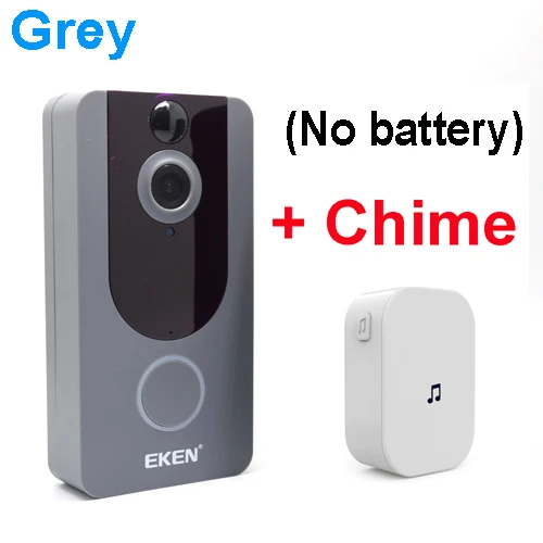 Option 3 EKEN V7 1080P Wifi беспроводная видео Dorbell визуальная домофон камера с колокольчиком ночного видения PIR датчик движения управление приложением - Цвет: Option 3