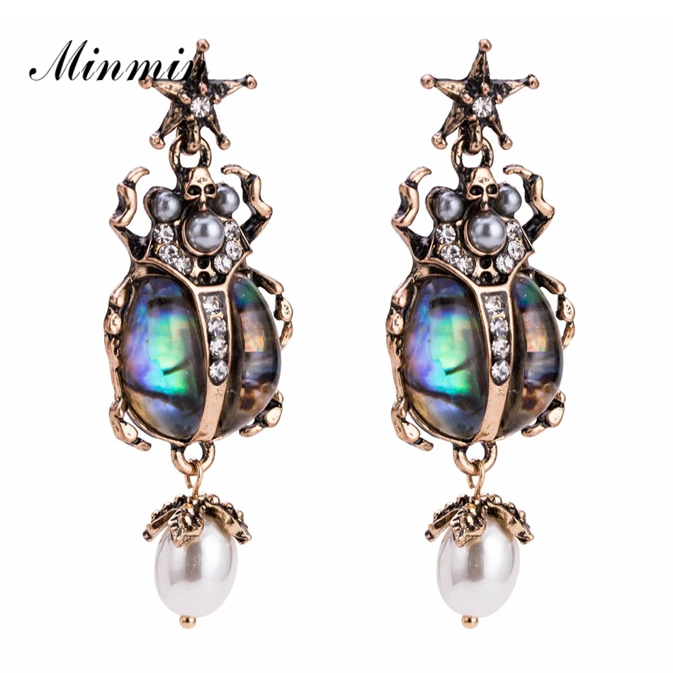 Minmin массивные панковские большие серьги с искусственным жемчугом для женщин 2019