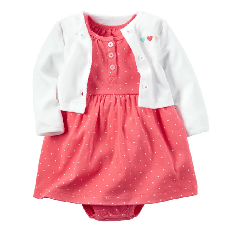 Style 10 Коллекция года, осенняя одежда для маленьких девочек платье для маленьких девочек пальто с длинными рукавами+ Боди-платье с короткими рукавами комплекты одежды из 2 предметов для маленьких девочек - Цвет: Style 10