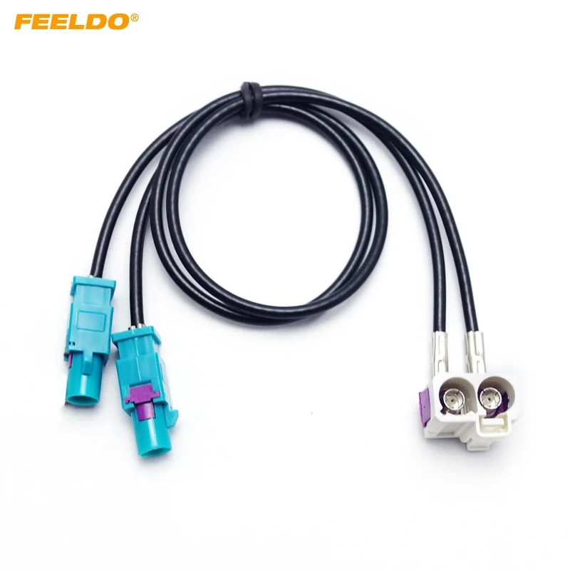 Адаптер для радиоантенны FEELDO OEM 2Female To 2Male FAKRA II VW Jetta/Golf MK5/MK6/Passat B6/B7/Tiguan