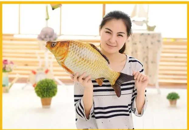 

small cute plush fish toy stuffed Crucian carp design doll gift about 55cm 0014