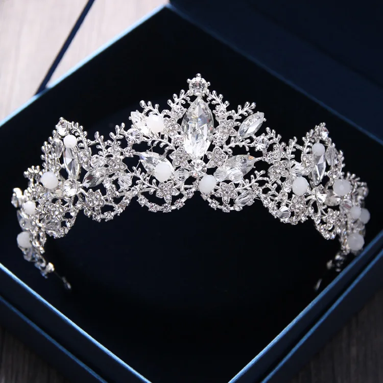 Style 1 Женская золотая тиара, барочная тиара со стразами - Окраска металла: Style 1