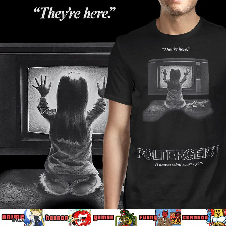 Poltergeist классический ужас Новинка 2019 модные футболки с принтом Мужская футболка