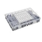 Набор алюминиевых электролитических конденсаторов 500 шт.компл. 0,1 мкф-240 мкФ Ф, 24 значения, 16-50 в и коробка для хранения