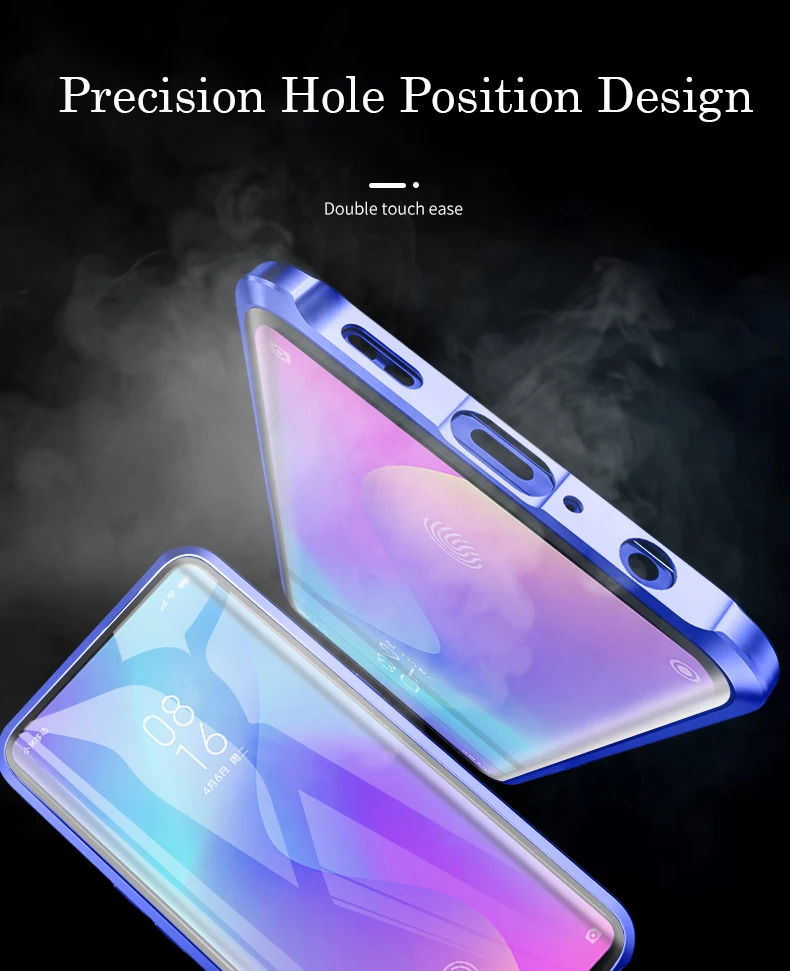 Магнитный чехол для телефона для Xiao mi Red mi K20 Pro Note 8 Pro 7 алюминиевый бампер с двойным стеклом для Xiaomi mi CC9 mi 9T A2 6X чехол