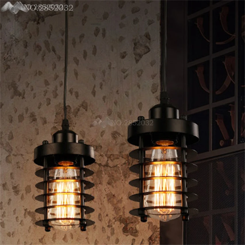 Винтажные подвесные светильники в стиле ретро железная Подвесная лампа E27