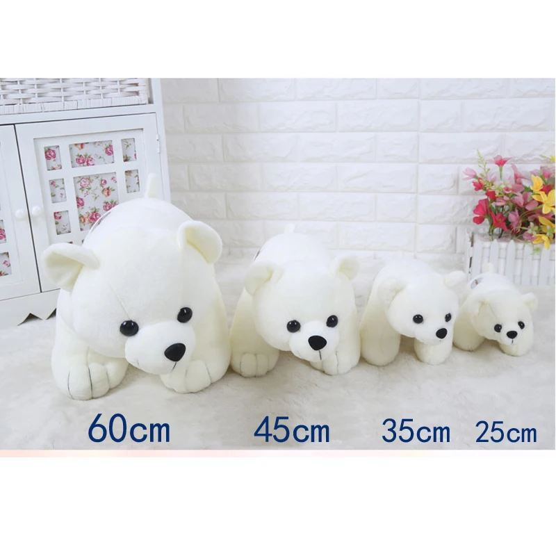 1 piece 25cm Simulation Polar Bear Plush Toy Stuffed Animal Toys For Children Education Home Decoration Decent Bed | Игрушки и хобби
