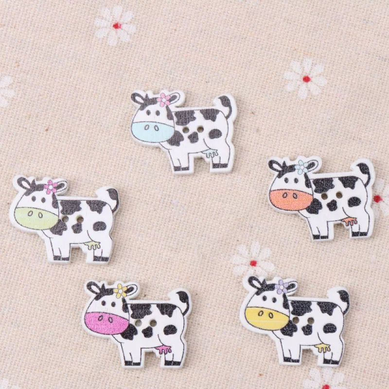 Смешанная мультяшная молочная корова, фотоаксессуары ручной работы, украшение, фотоаксессуары 20x7 мм 20 шт. MZ153