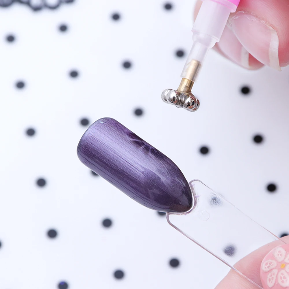 1 шт Nail Art солнцезащитные очки "кошачий глаз" Магнитная палочка ручка Краски 3D платье в цветочек, в полоску, с двойной головкой для магнитной ручки для Гель-лак Лаки ногтевой инструментный TR084